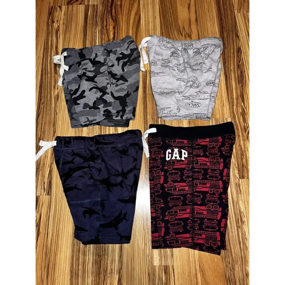 Carter's TCP Boys Cotton Shorts‎ Sz 4 Lot Of 4